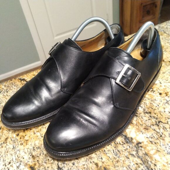 Cole Haan Monk Strap Buckle Leather Dressy Shoes Black Men's Size 9.5D 11290 - Picture 1 of 12